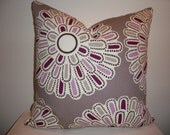 20 x 20 Purple and Lavender Thomas Paul Designer Bloom Pillow Cover - Decorative Throw Pillow (18x18 and 13x19 also available)