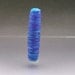 Focal lampwork bead frosted glasslong aqua blue  Anne Londez SRA OOAK