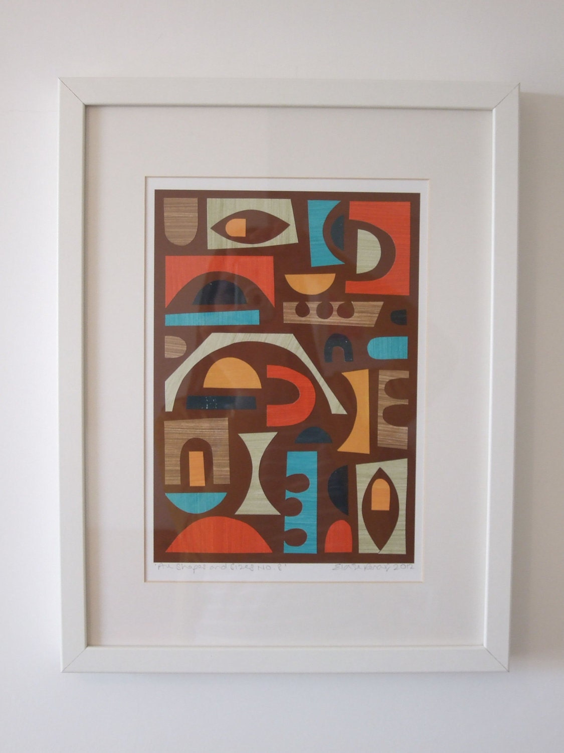 All Shapes And Sizes No8, ORIGINAL paper collage