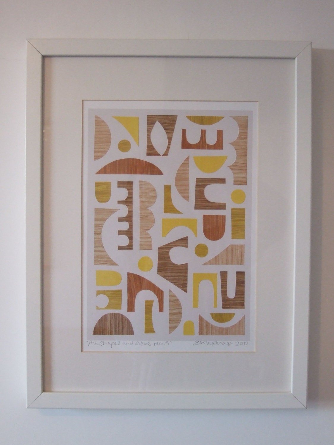 All Shapes And Sizes No9, ORIGINAL paper collage