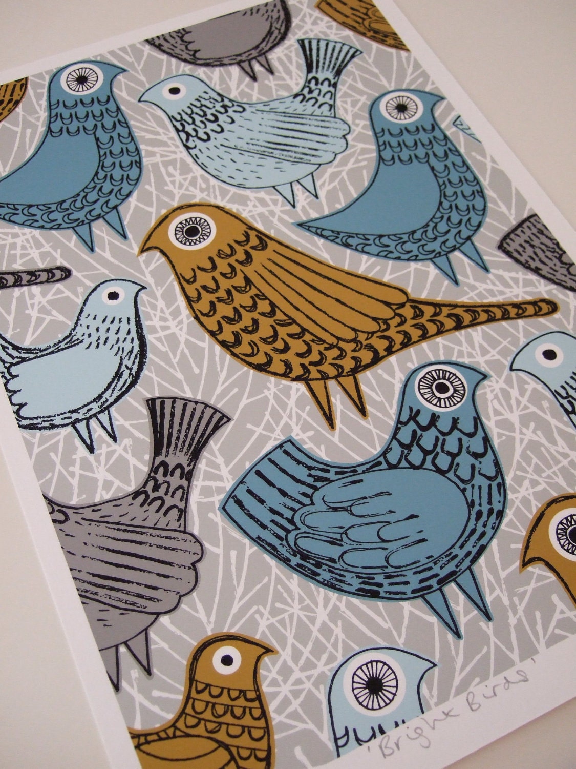 Bright Birds, limited edition giclee print