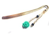 Rose beaded bookmark