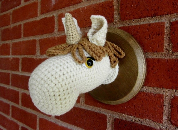 Matthew the Unicorn -- Beige and Tan