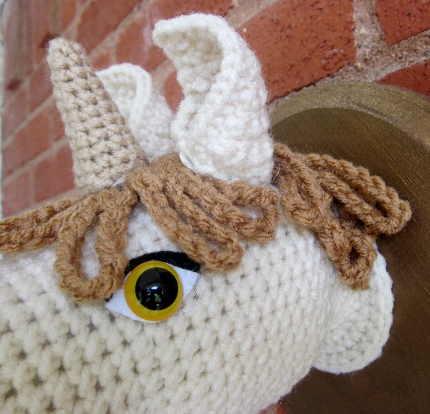 Matthew the Unicorn -- Beige and Tan