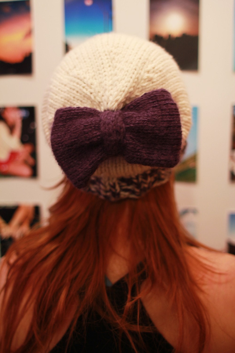 Pomfrey Beanie with Bow Pom Pom