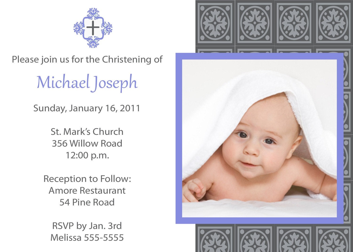 Printable Christening Invitation Boy/Girl Il_570xn