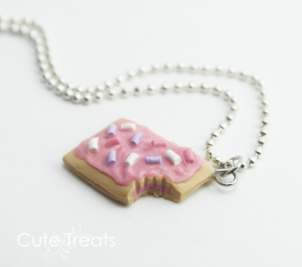 Poptart Necklace - Super Cute :) As seen in Make Jewellery and Making Jewellery Magazines