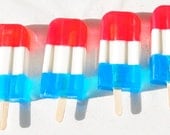 Popsicle Soap - Soapsicle - Red, White & Blue - Cherry - 4th of July Summer Soap - Patriotic Soap