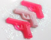Gun Pistol Soaps  - Pink Soap, Grapefruit scented - cute soap
