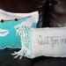 Turquoise "Wait for Me" Nautical Vintage Pillow by searchnrescue