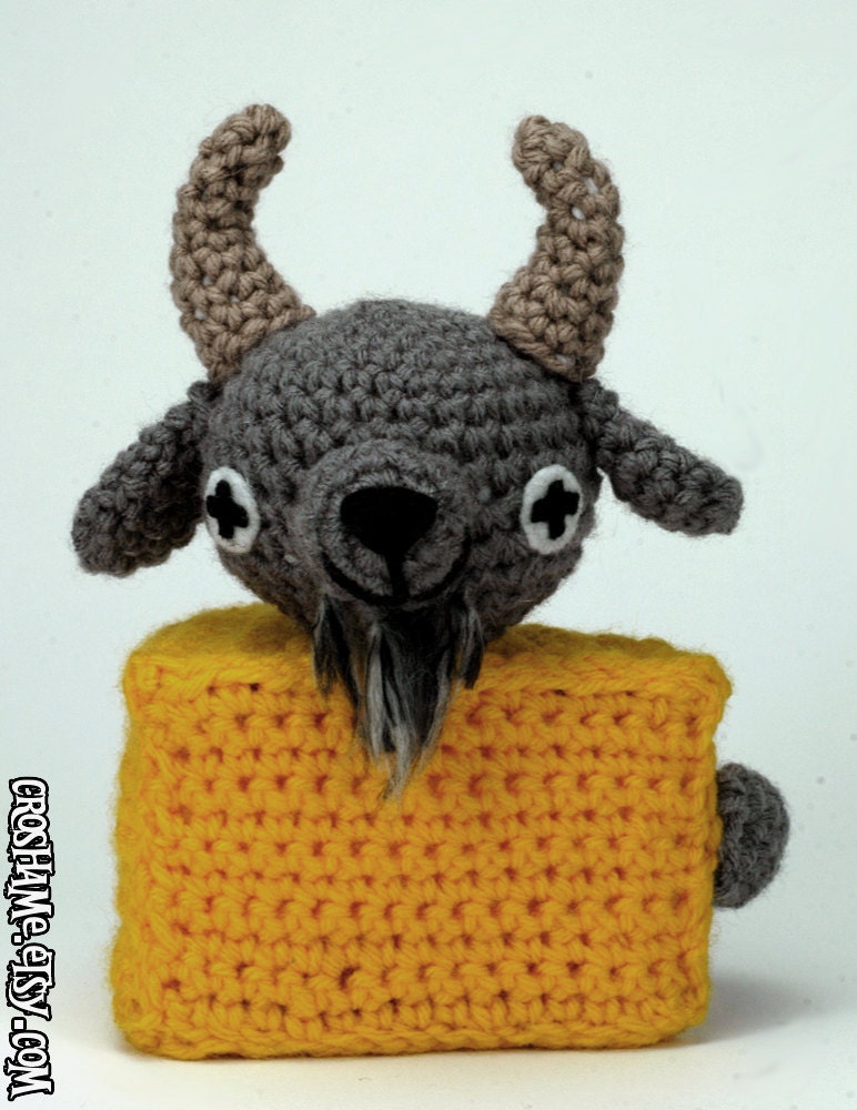 Goatse Cheese - CUSTOM crocheted "antigurumi" figure - MATURE