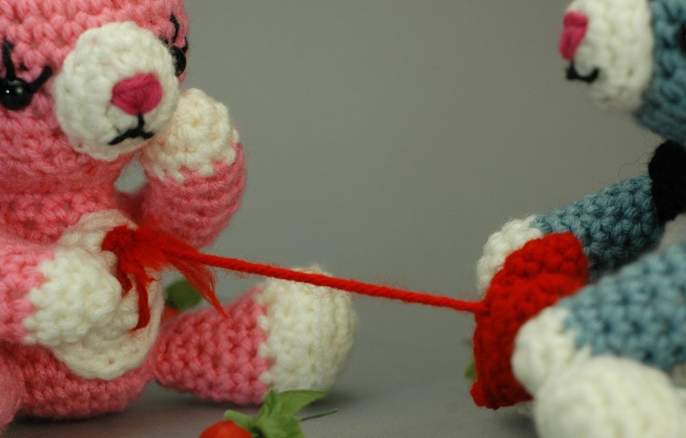 CUSTOM Tuggin' At My Heartstrings - Valentine's Day "Antigurumi" amigurumi figure