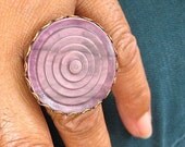 One of a Kind - Repurposed Vintage Button Ring - Romantic - Victorian Style