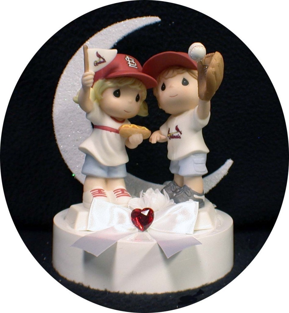Cardinals Baseball Wedding Cake Topper St Louis FANS