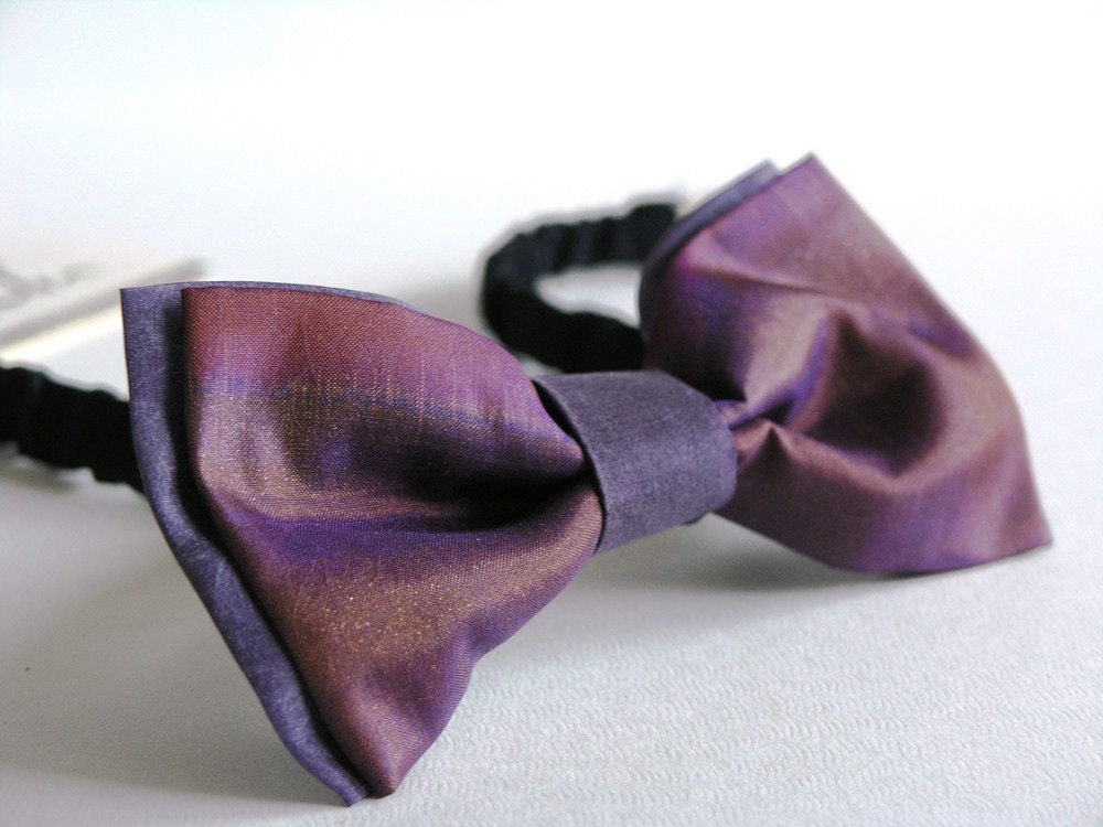 Bow Tie Silk Lilac - Handmade Man Accessories- OOAK Ready To Ship