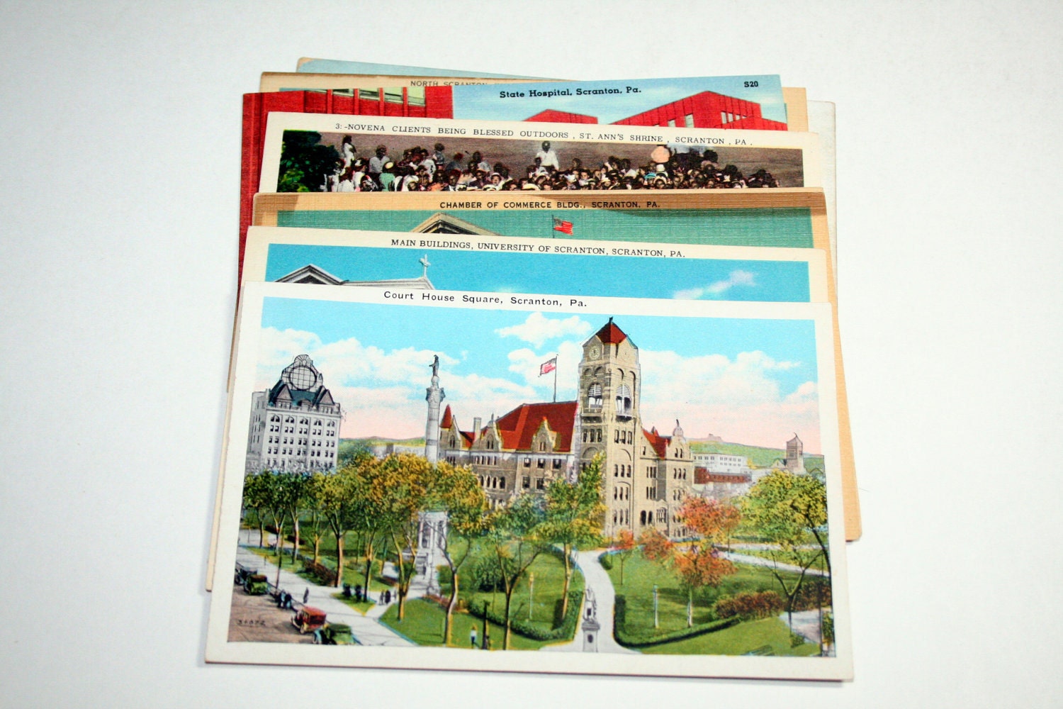 10 Vintage Scranton Pennsylvania Postcards Blank - Wedding Guestbook
