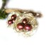 Red eggs earrings, birds nest jewelry, wire wrapped