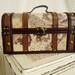 Wedding Card Box - suitcase trunk style, travel themed, vintage map
