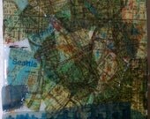 Seattle street map Trivet