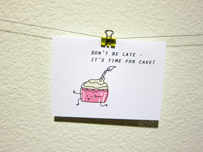 Runaway Cupcake Birthday Greeting Card