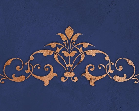 Arabesque Center Stencil for Ceiling and Wall Stenciling
