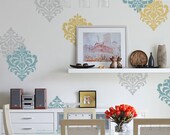 Wall Art Motif Stencil Fun Ornamental Flower for DIY Wall Decor. More Artistic Than Wall Decals and Cheaper Than Wallpaper :)