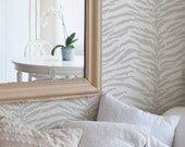 Large Wall Stencil Tiger Stripes Allover Stencil for Painted Wallpaper Pattern