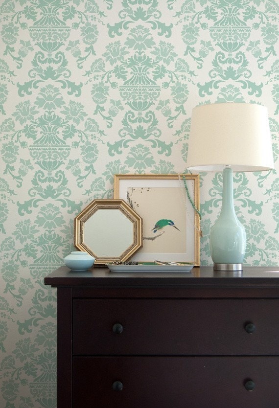 Wall Stencil Encantada Damask Allover Stencil for Wall Decor and More
