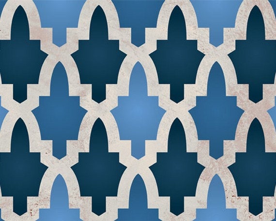 Large Wall Stencil Moroccan Arches Reusable Stencil for Global Inspired Wall Decor