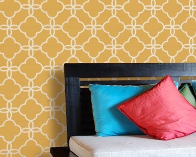Large Moroccan Wall Stencil Eastern Lattice for Easy DIY Wall Painting and Decor