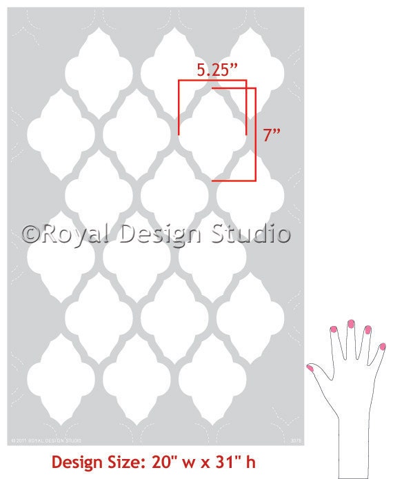 Moroccan Wall Stencil Marrakesh Allover Trellis Stencil for DIY Wallpaper Home Decor