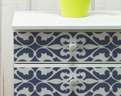 Wall and Furniture Pattern Stencil Medium Florentine Grille Border Stencil