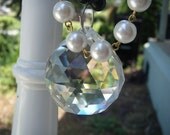 Layered Black and White Beaded Chanelier Drop Breaking Dawn Twilight Inspired Crystal Ball Necklace