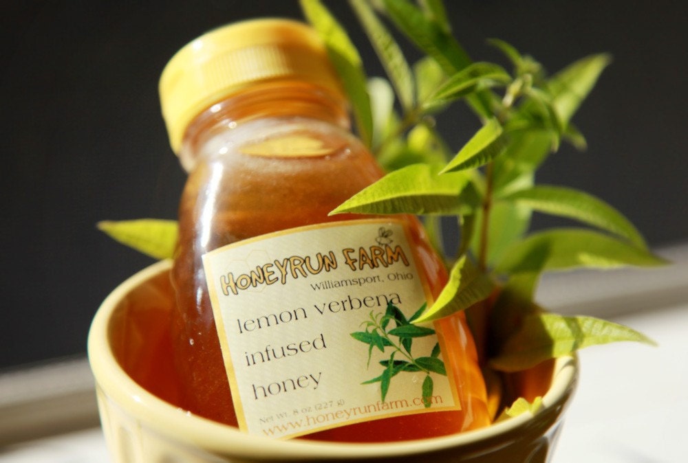 Lemon Verbena Infused Honey - 8 ounce jar