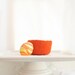 Orange Felted Bowl, Knitted Felt Bowl, Housewarming Gift, Hostess Gift, Organizer, Spring, Easter Basket