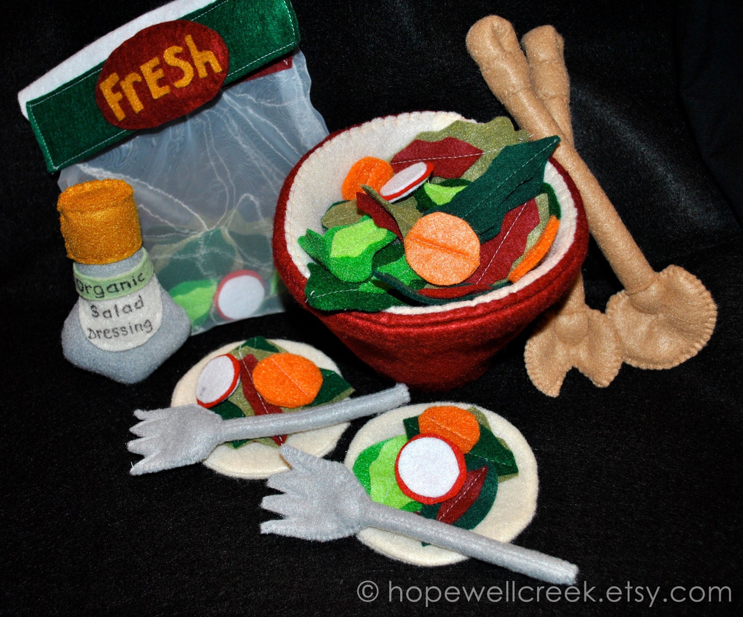 Kids Felt Play Salad
