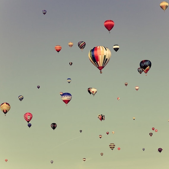 Colorful hot air balloons - 8x8 - fine art photograph print