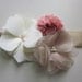 Handmade Flower Wedding Dress Sash in Ivory, Taupe and Coral