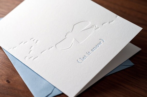 Let it Snow letterpressed card
