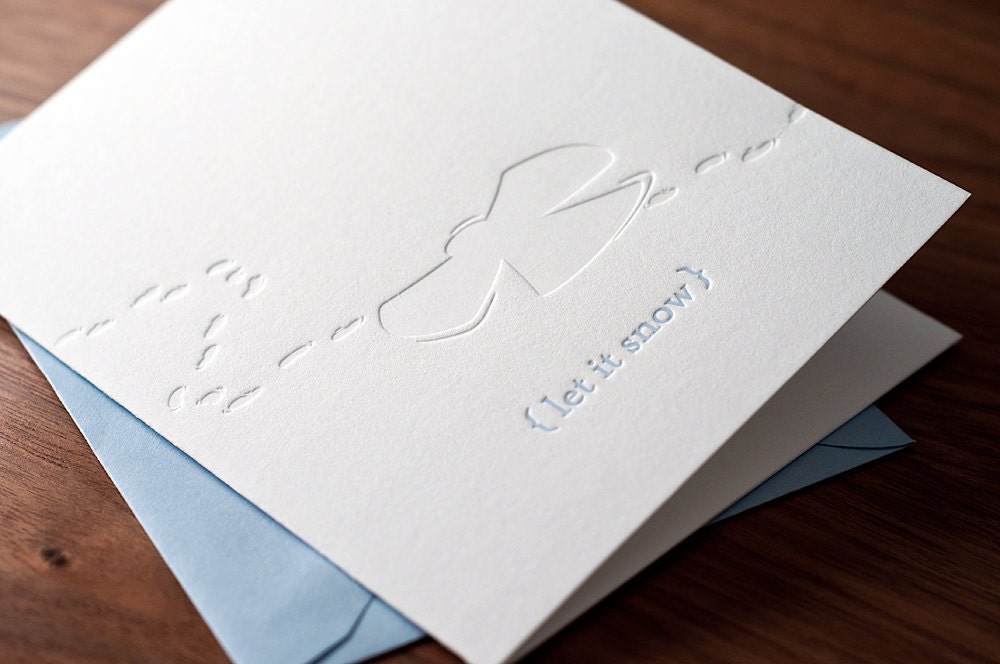 Let it Snow letterpressed card