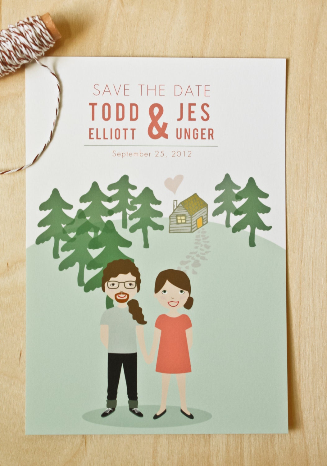 Save the Date - Custom illustration - Printable Design