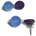 Titanium earrings. Lavender and blue sea glass earrings