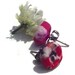 Button earrings. polymer clay studs. titanium post earrings, red white black posts