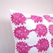 Pink decorative pillow - hedgehog print in raspberry hot pink, eco friendly  kids or nursery pillow