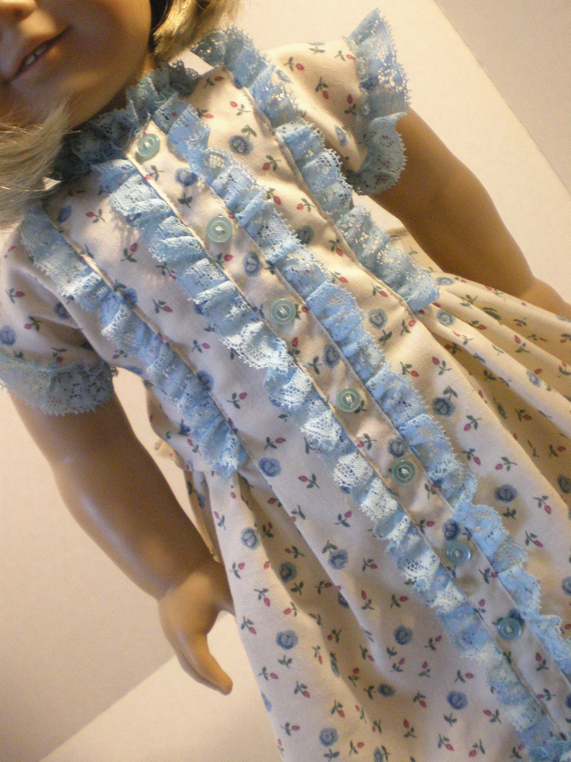 Vintage Style Dress,  Lace  Ruffles
