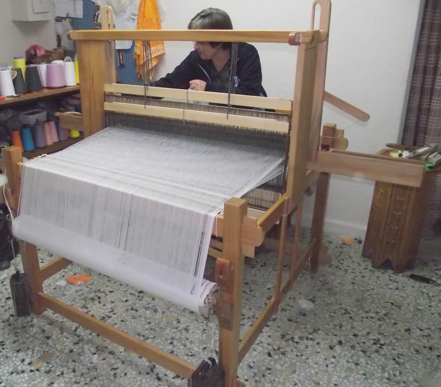 Best Quality Hand Woven Turkish Cotton Bath Towel or Sarong-Natural Cream and Turquoise