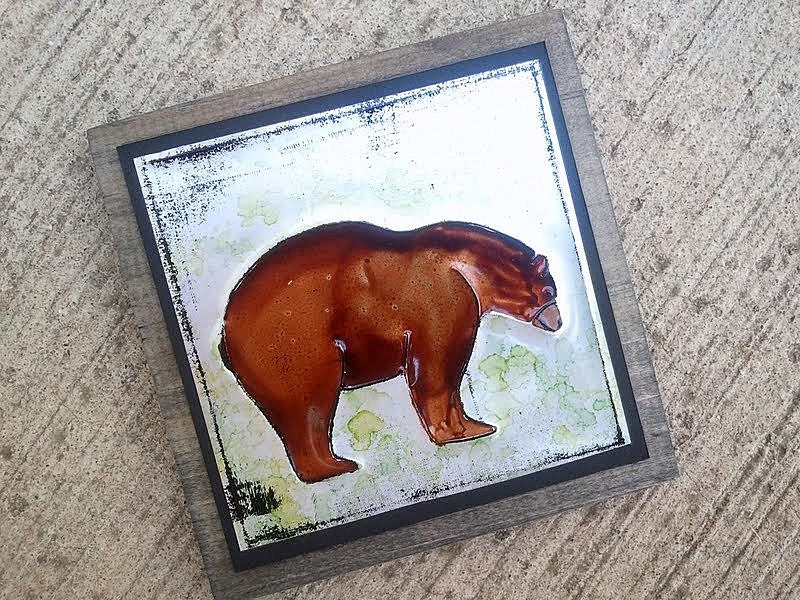 Upcycled Soda Pop Can Bear Art Tile