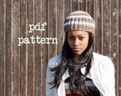 PDF Knitting Pattern - Simple Striped Knitted Hat PDF Pattern - Permission to Sell