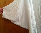 Solid White lace shrug with fringe
