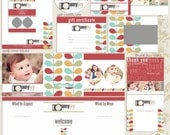 SALE 50% OFF----------------Modern Leaf Premade Photography Marketing Set Templates